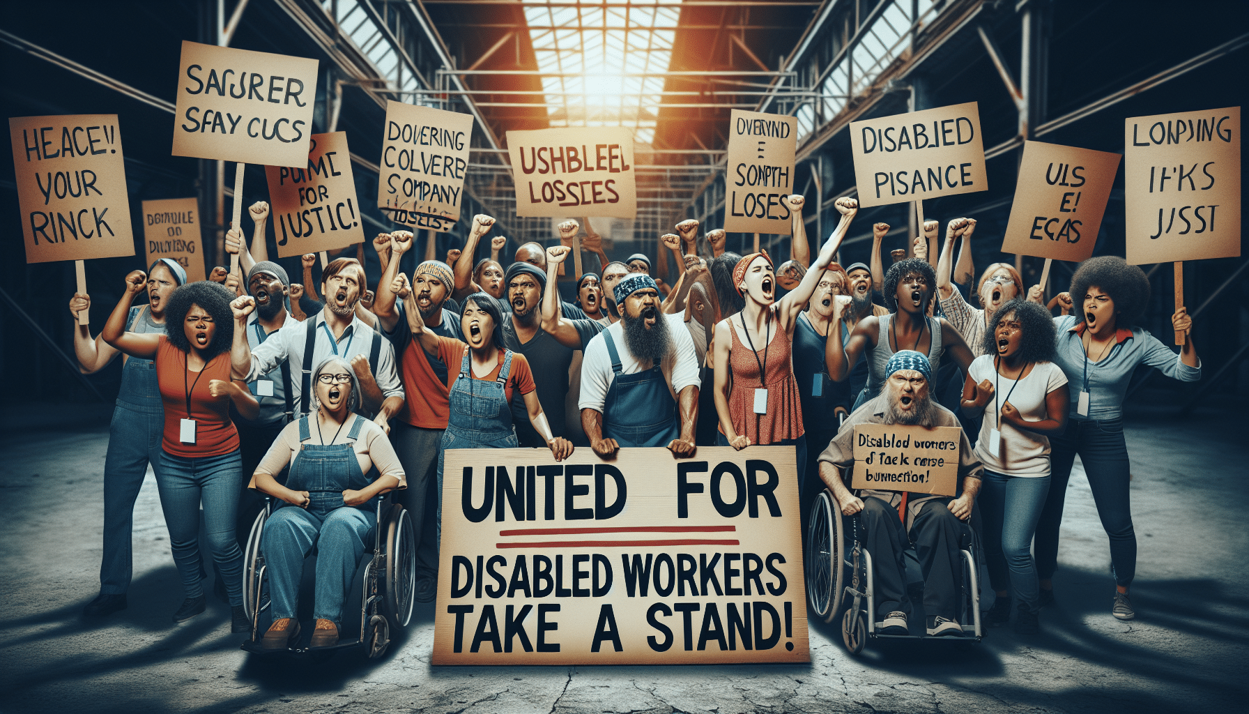d&eacute;couvrez comment des ouvriers en situation de handicap se mobilisent en gr&egrave;ve suite &agrave; une r&eacute;duction de 10 % de leur salaire impos&eacute;e pour pallier les pertes de l'entreprise. une lutte pour des droits &eacute;quitables et une reconnaissance face &agrave; des d&eacute;cisions difficiles.