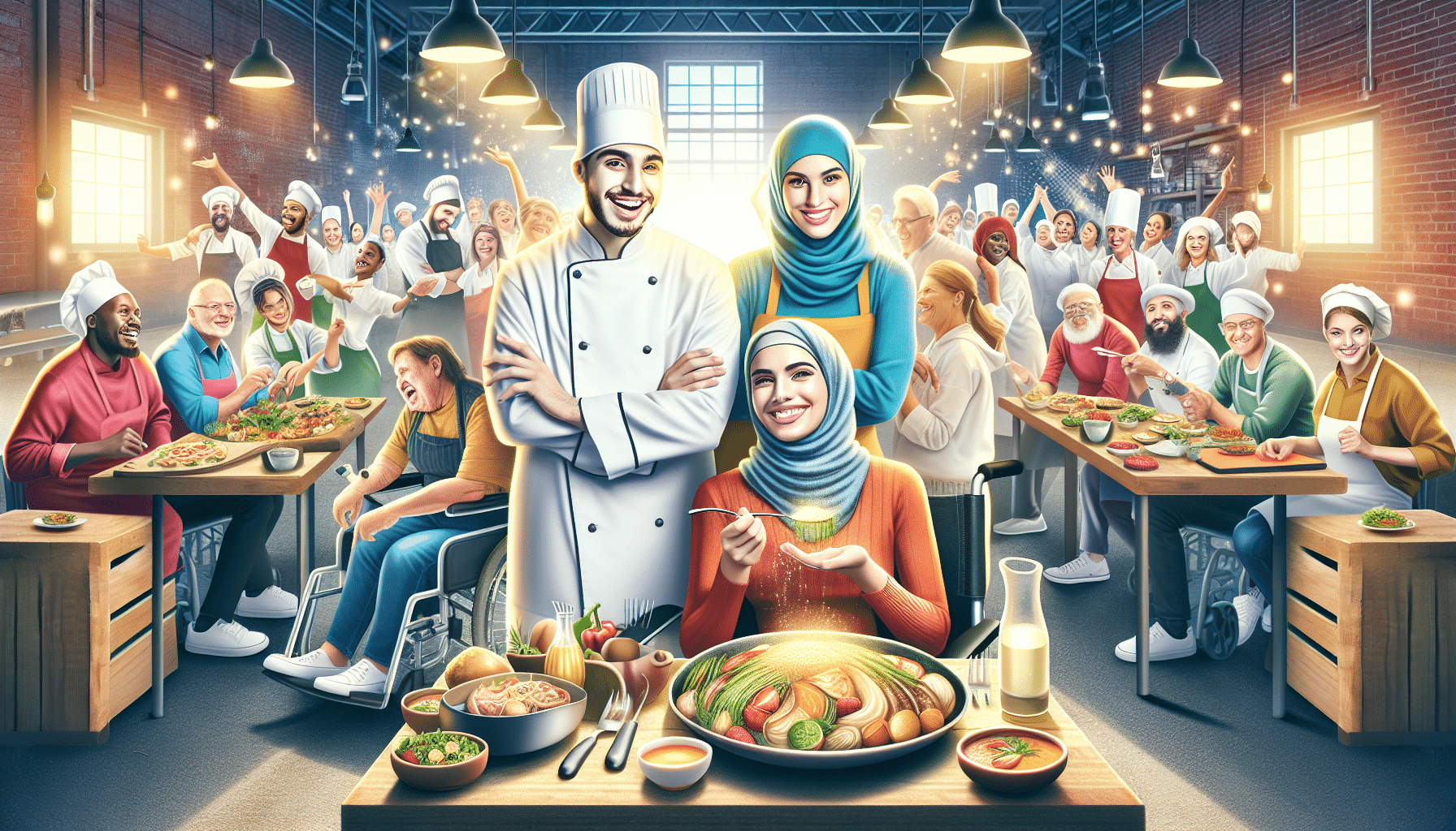 d&eacute;couvrez 'les chefs en lumi&egrave;re', un concours culinaire innovant qui c&eacute;l&egrave;bre le talent et la cr&eacute;ativit&eacute; en rassemblant des professionnels de la cuisine et des cuisiniers en situation de handicap. une comp&eacute;tition inspirante qui met en avant la diversit&eacute; et l'inclusion dans l'art culinaire.