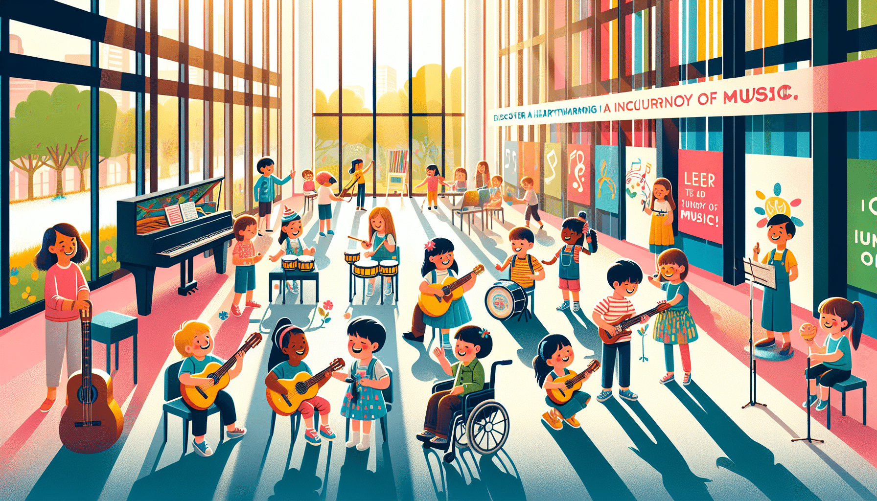 d&eacute;couvrez comment des enfants en situation de handicap explorent la musique au conservatoire &agrave; travers des m&eacute;lodies inclusives, favorisant l'&eacute;panouissement et la cr&eacute;ativit&eacute; dans un environnement accueillant et stimulant.