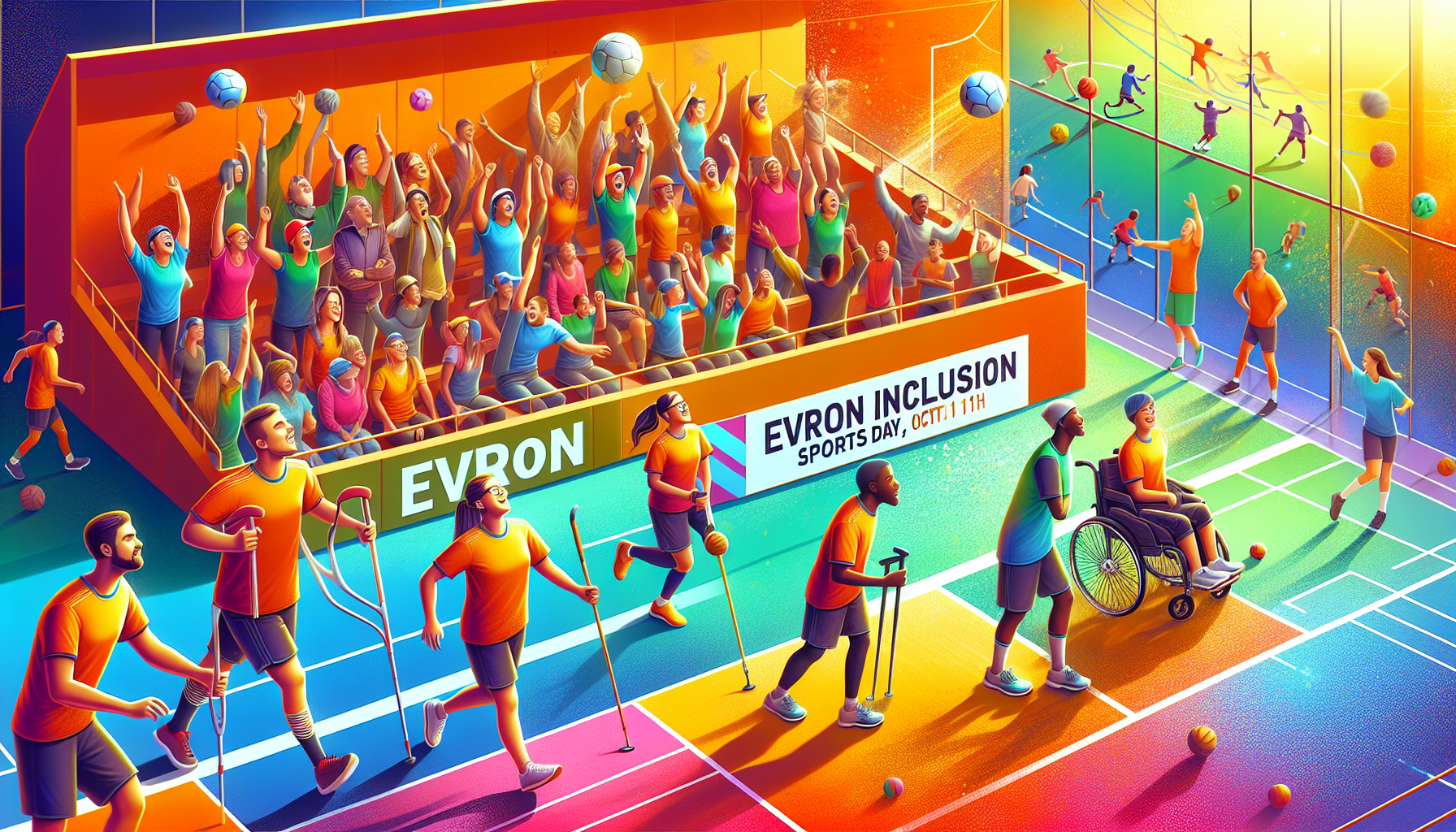 participez &agrave; l'&eacute;v&eacute;nement inaugural d'inclusion sportive &agrave; &eacute;vron, le vendredi 11 octobre. d&eacute;couvrez des activit&eacute;s adapt&eacute;es pour les personnes en situation de handicap et engagez-vous pour une soci&eacute;t&eacute; plus inclusive. rejoignez-nous pour c&eacute;l&eacute;brer le sport accessible &agrave; tous !